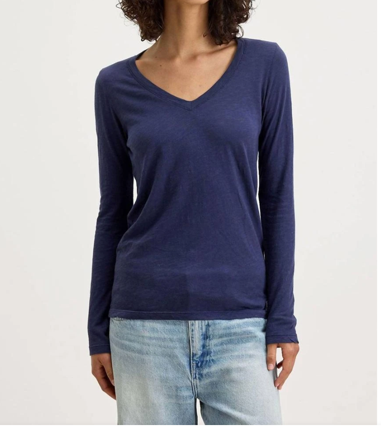 Velvet by Graham & Spencer Blaire V Neck Long Sleeve Tee (3 Colors)
