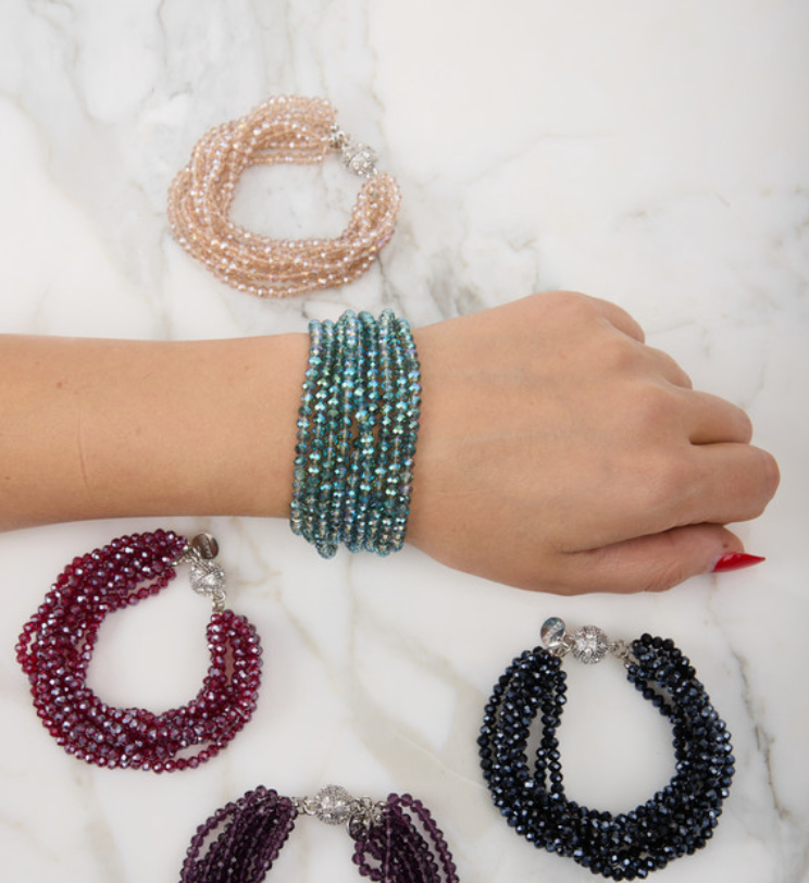 Simply Crystal Multi Strand Bracelet 3 colors