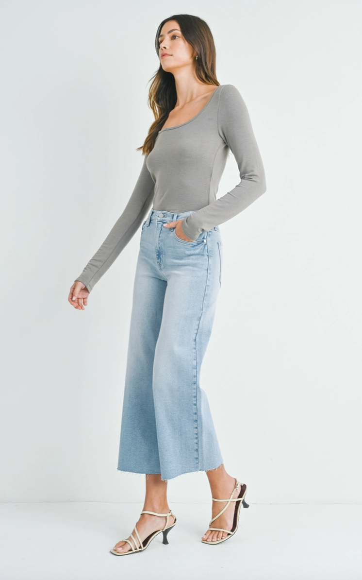 Scissor Cut Wide Leg