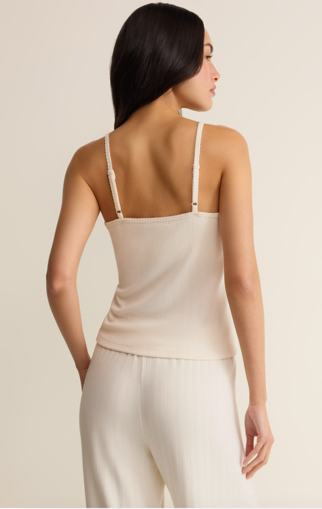 Lynn Pointelle Cami in Vanilla Ice