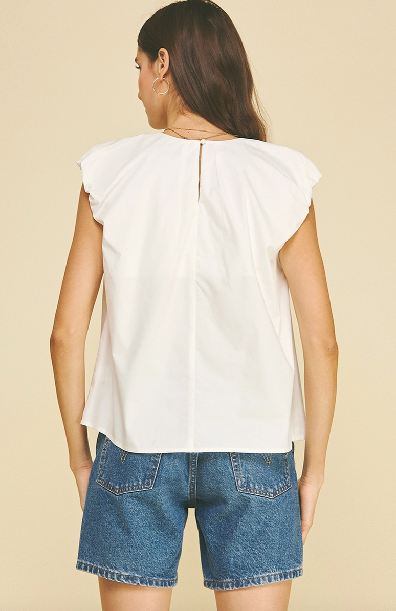 Pleated Sleeve Blouse