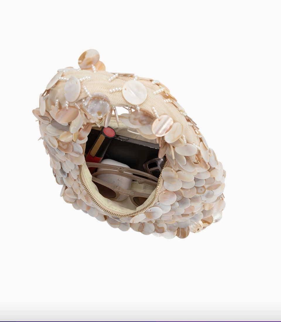 Marina Natural Shell Cross Body bag