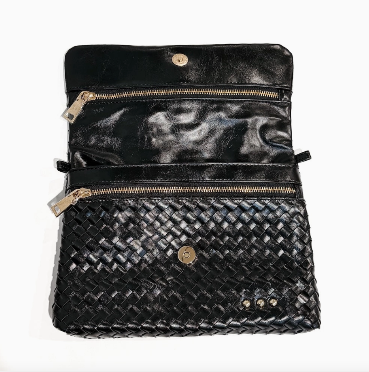 Wrenlee Woven Flap Crossbody Bag