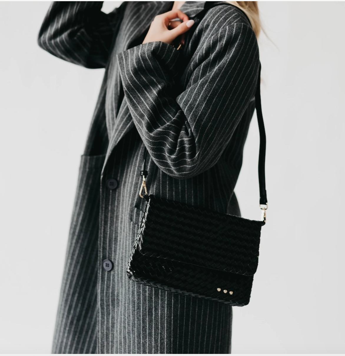Wrenlee Woven Flap Crossbody Bag