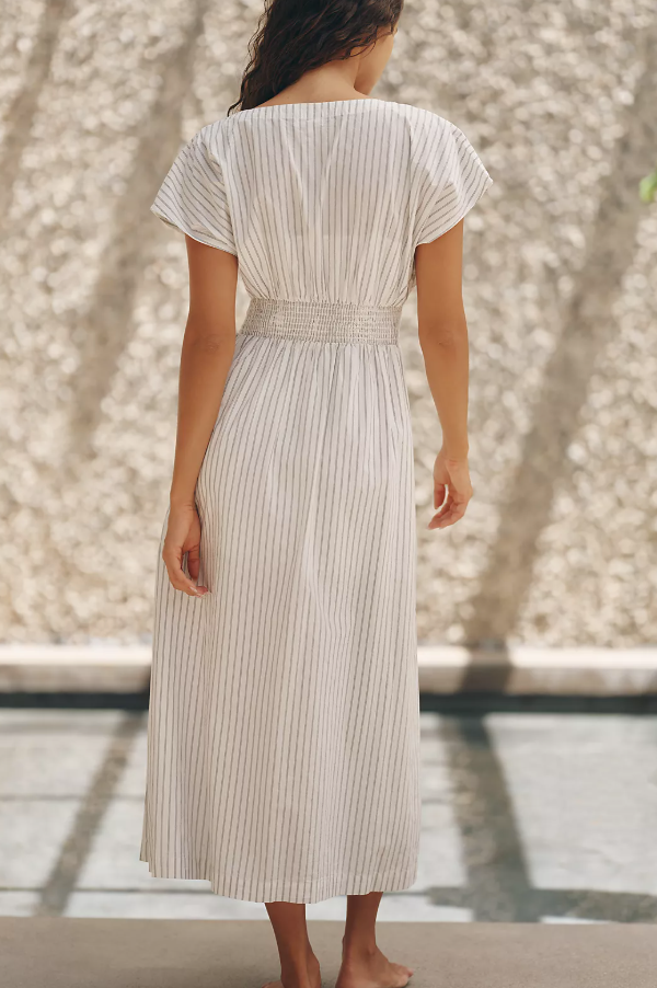 Sanna Striped Midi Dress