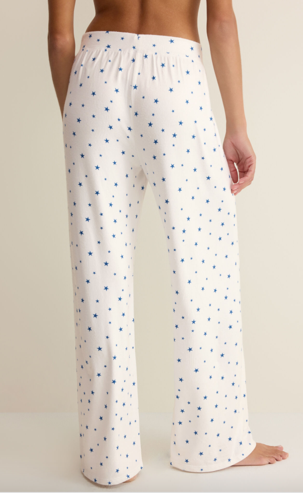 Luxe Star Pant in White