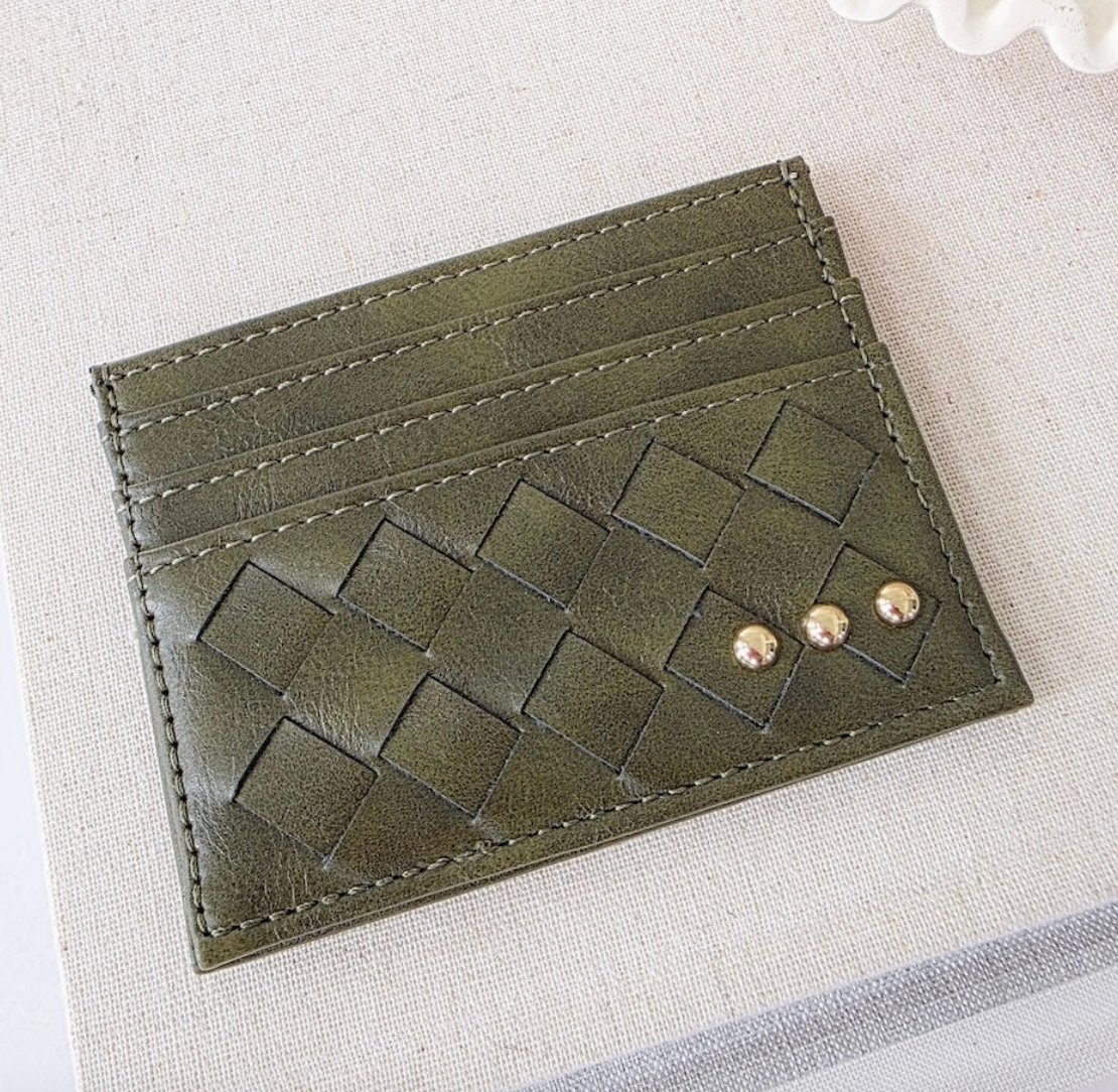 Mariah Woven Card Holder- 3 Colors