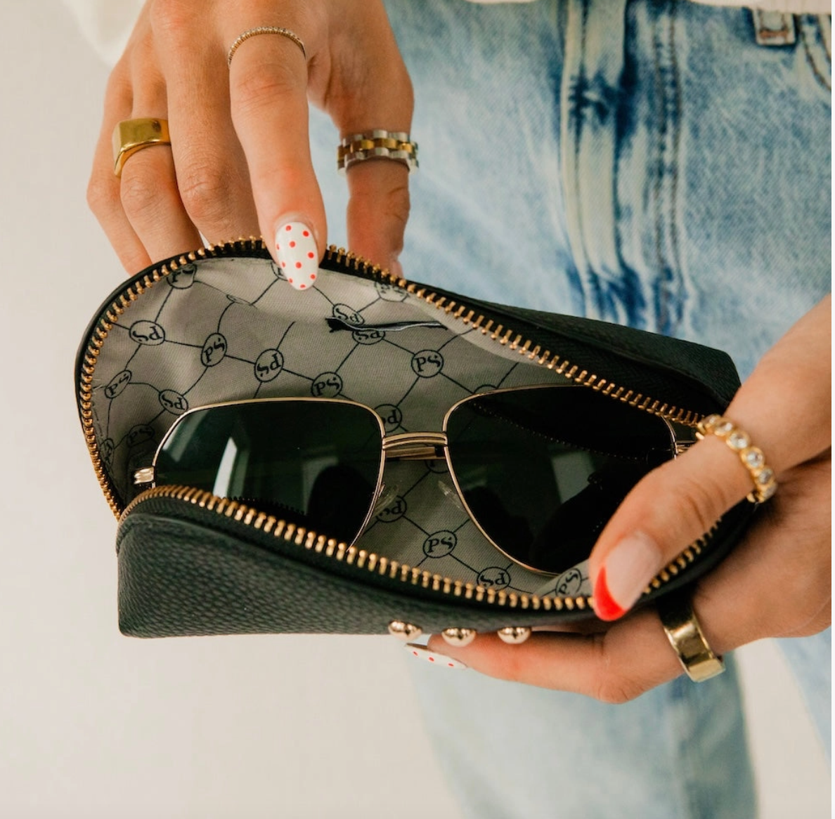 Vegan Leather Sunglass Pouch - 5 colors