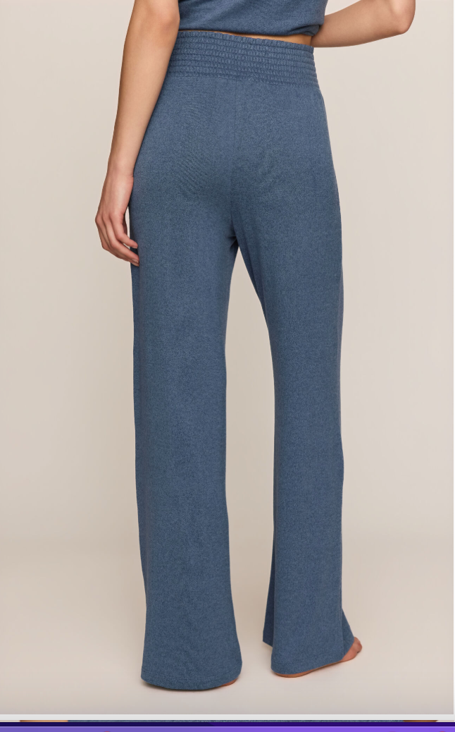 Dawn Smocked Pant in True Navy