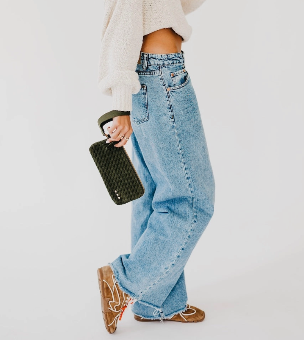 Emma Woven Clutch in Faux Suede (3 colors)