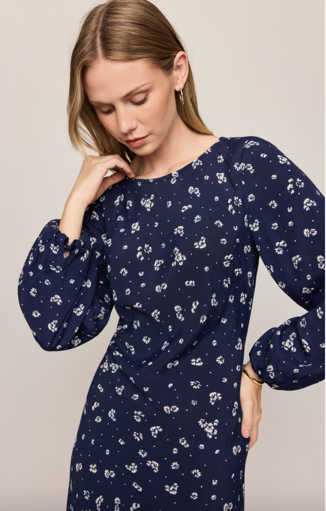 Midnight Tansy Midi Dress