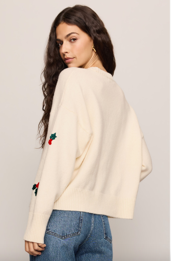 Z Supply Holly Berry Sweater in Sandstone