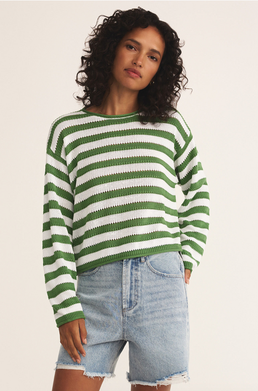 Prado Stripe Sweater in Lawn