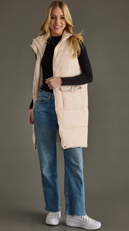 Long Puffer Vest (2 Colors)