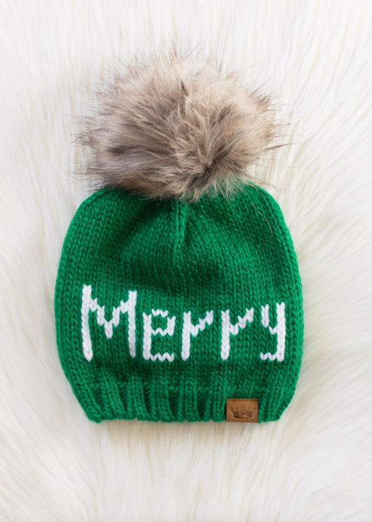 Green Merry Pom Hat