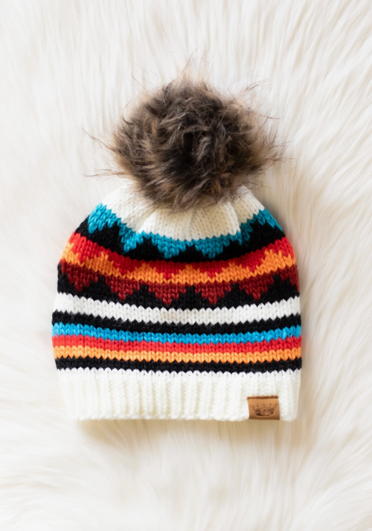 Multi Color Pom Hat