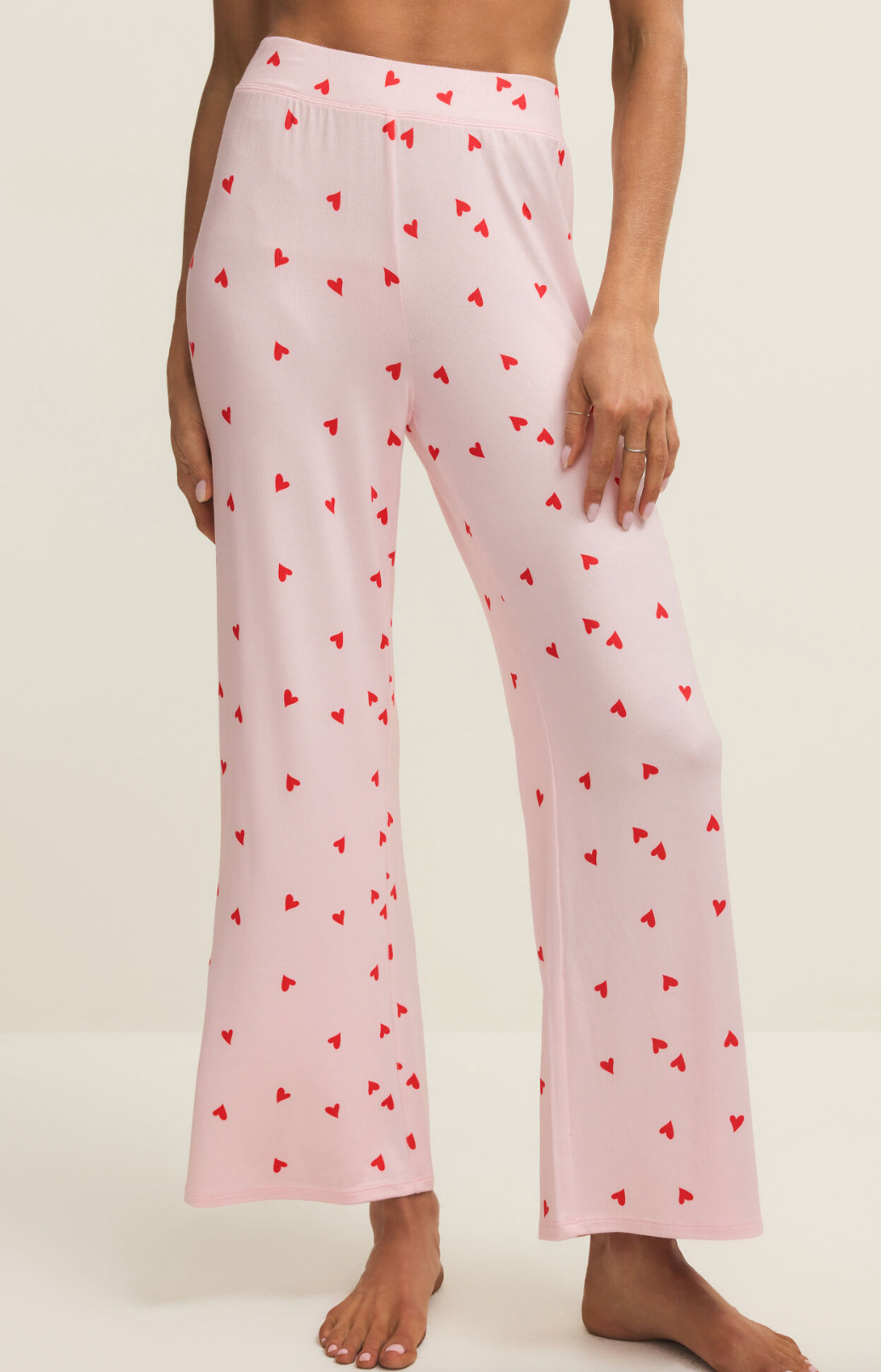 Luxe Heart Pant in Pink