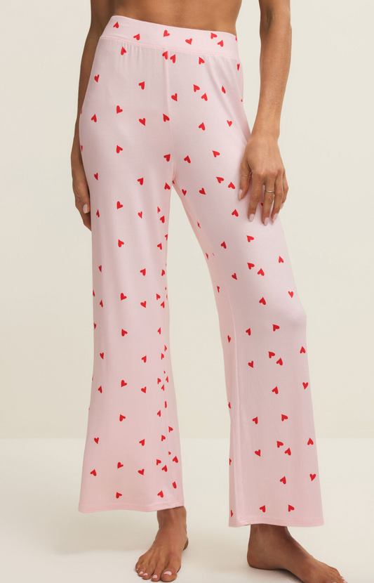 Luxe Heart Pant in Pink
