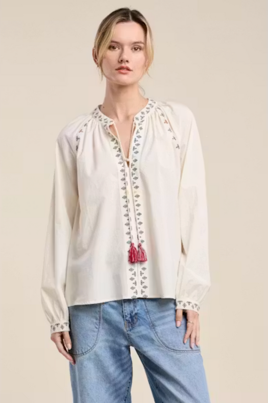 Velvet by Graham & Spencer Jane Top in Pearl