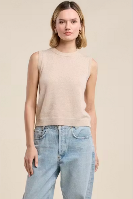 Velvet by Graham & Spencer Ivana Cashmere Shell in Oat