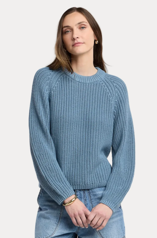 Velvet by Graham & Spencer Ember Crewneck Sweater in Sail