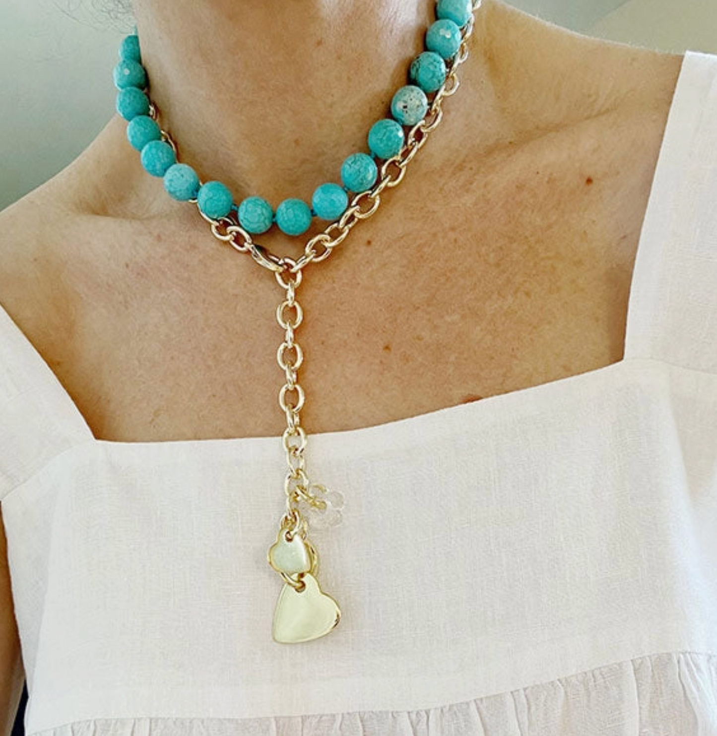Turquoise Statement Bead Necklace
