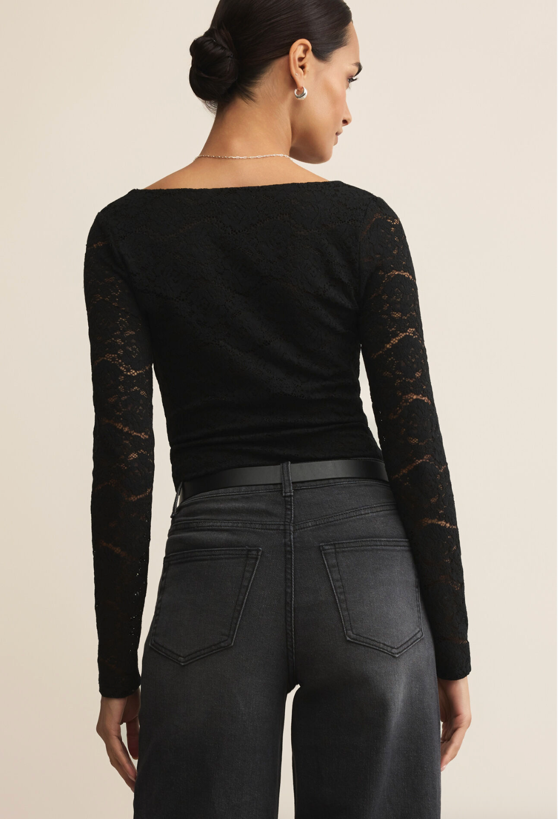 Nightfall Lace Body Suit in Black