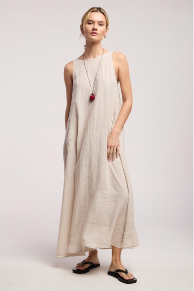 Reta Tank Maxi Dress in Cobble OR Red