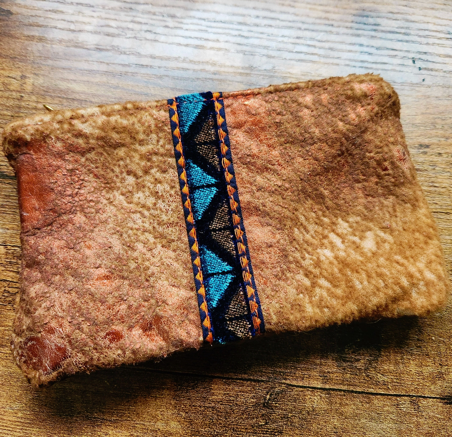 Italian Distressed Pouch with French Ribbon Detail (3 colors)