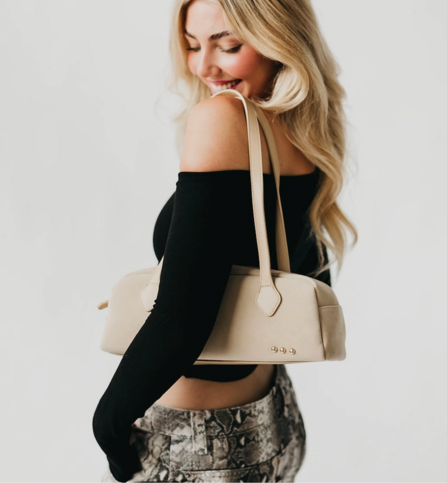 Sally Suede Barrel Shoulder Bag in 2 Colors