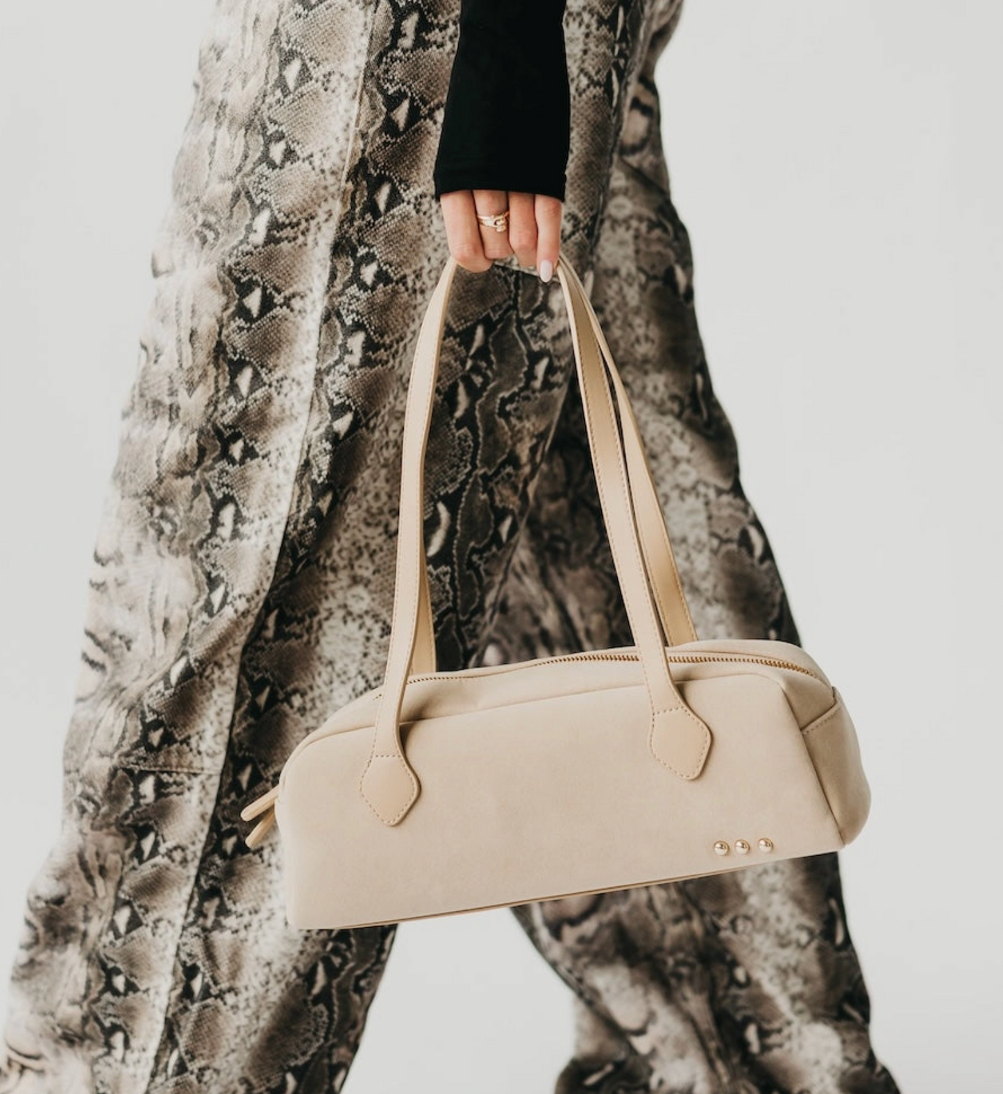 Sally Suede Barrel Shoulder Bag in 2 Colors