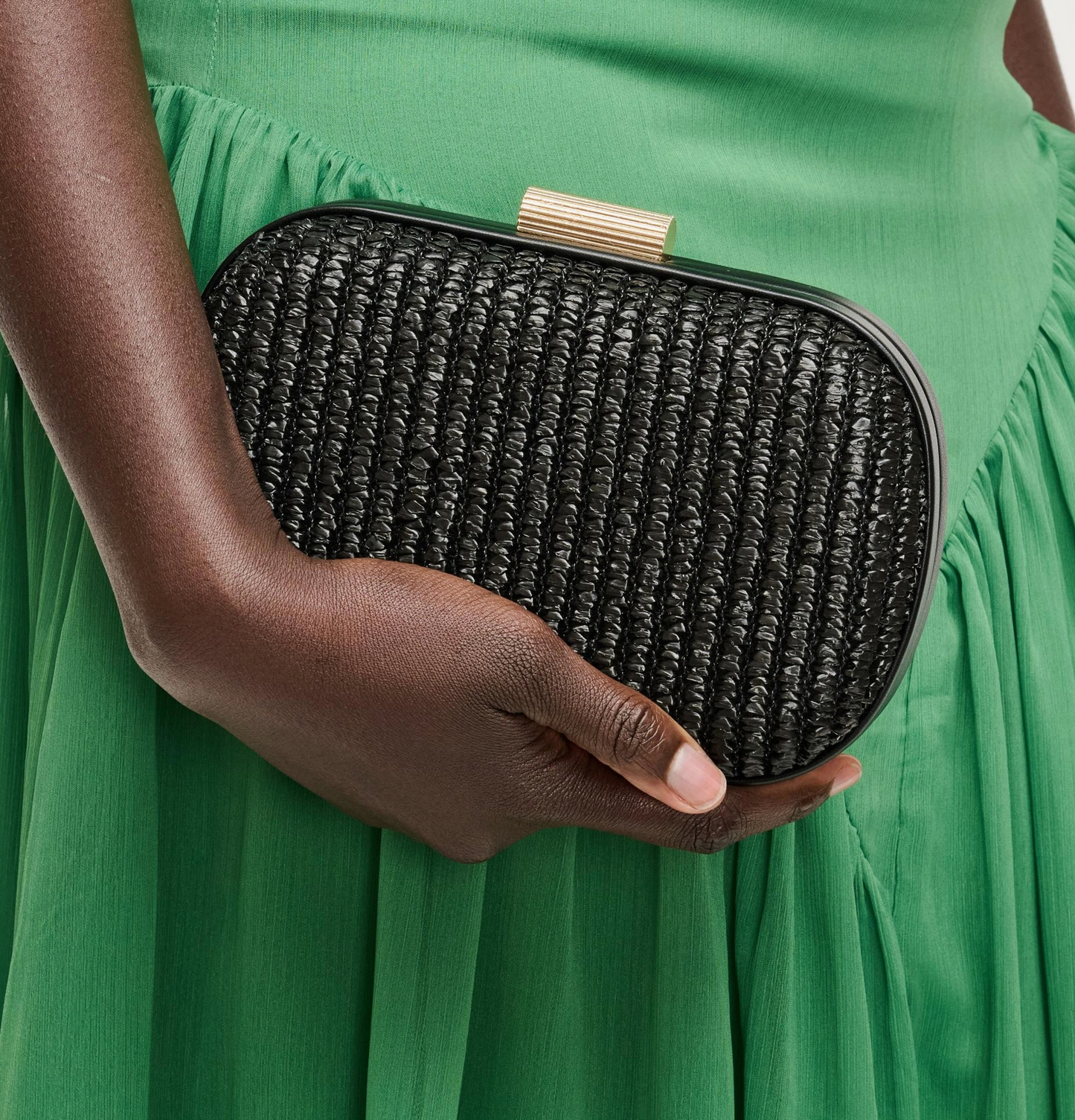 Alix Evening Bag in Black or Natural