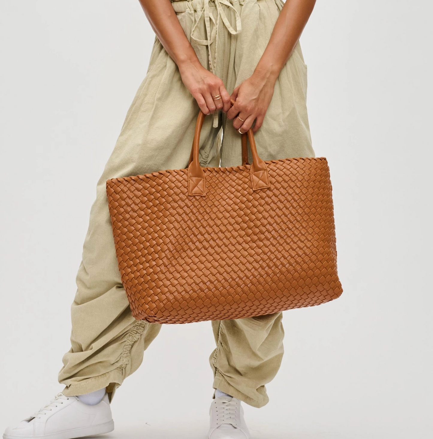 Ithaca Woven Tote in Oatmilk