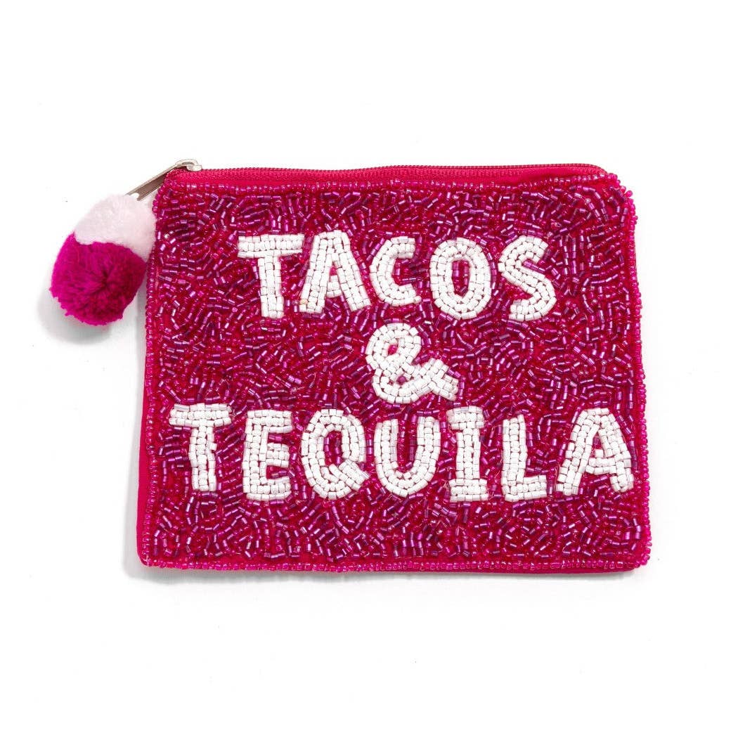 Embellish Your Life Tacos & Tequila Pouch in Fuschia