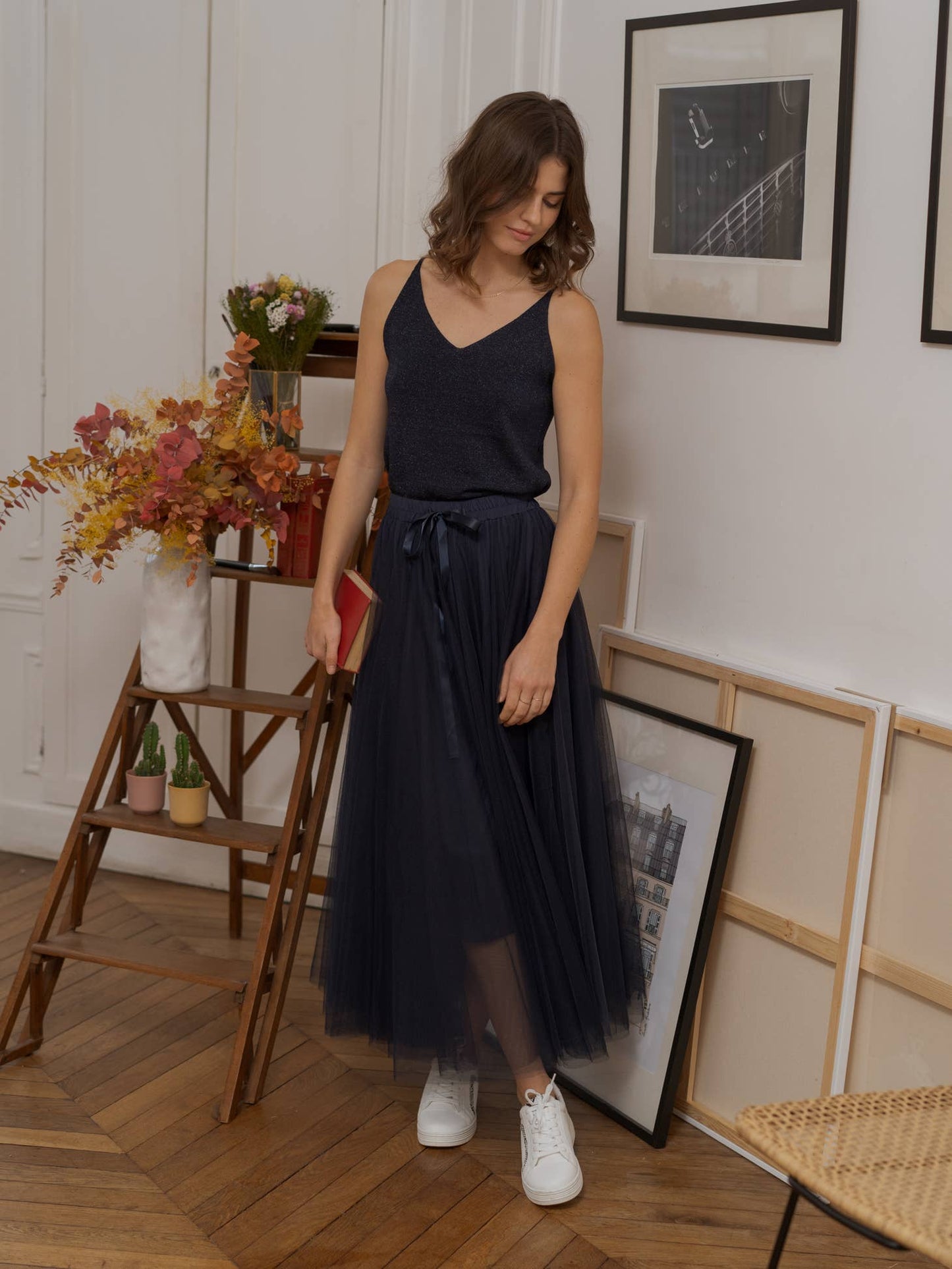 Chokolate Paris Tulle Skirt in Navy