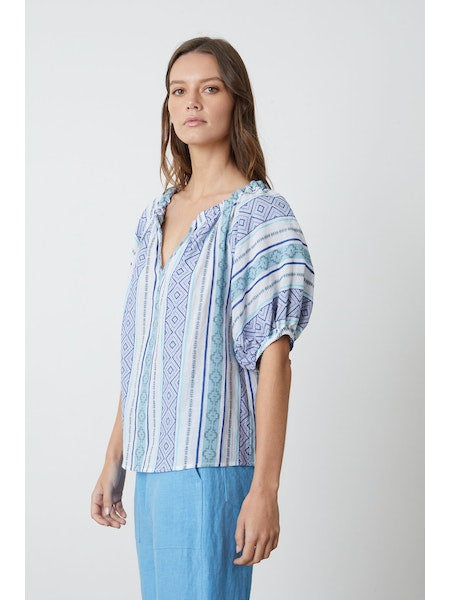 Velvet by Graham & Spencer Kimmy Top in Blue