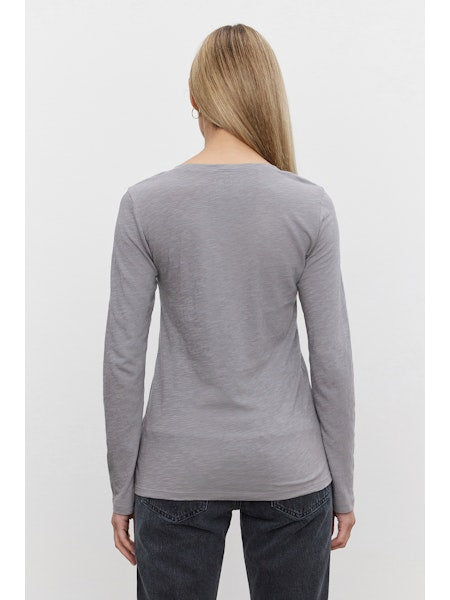 Velvet by Graham & Spencer Blaire V Neck Long Sleeve Tee (3 Colors)