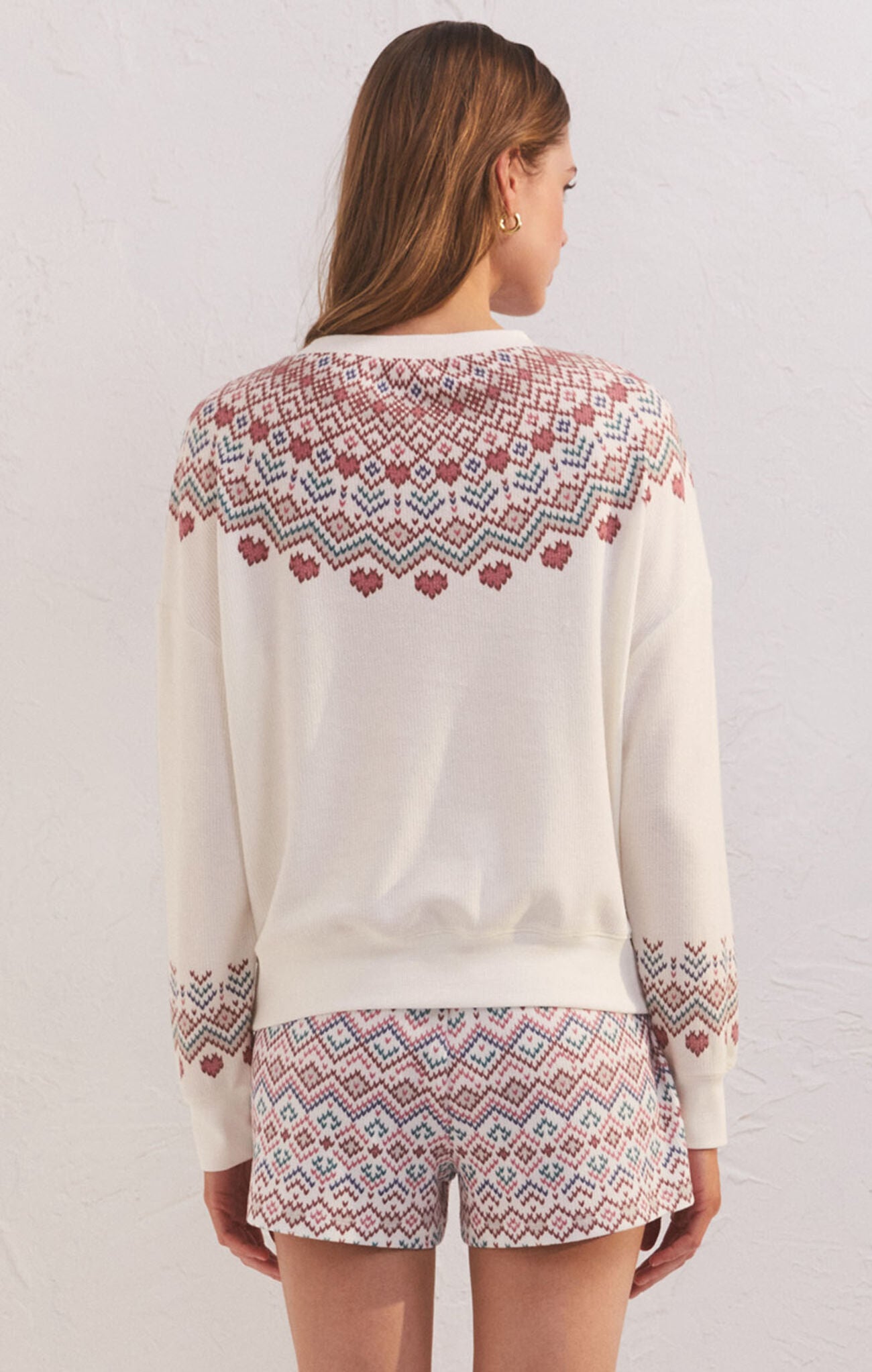 Z supply Get Away Fair Isle LS Top