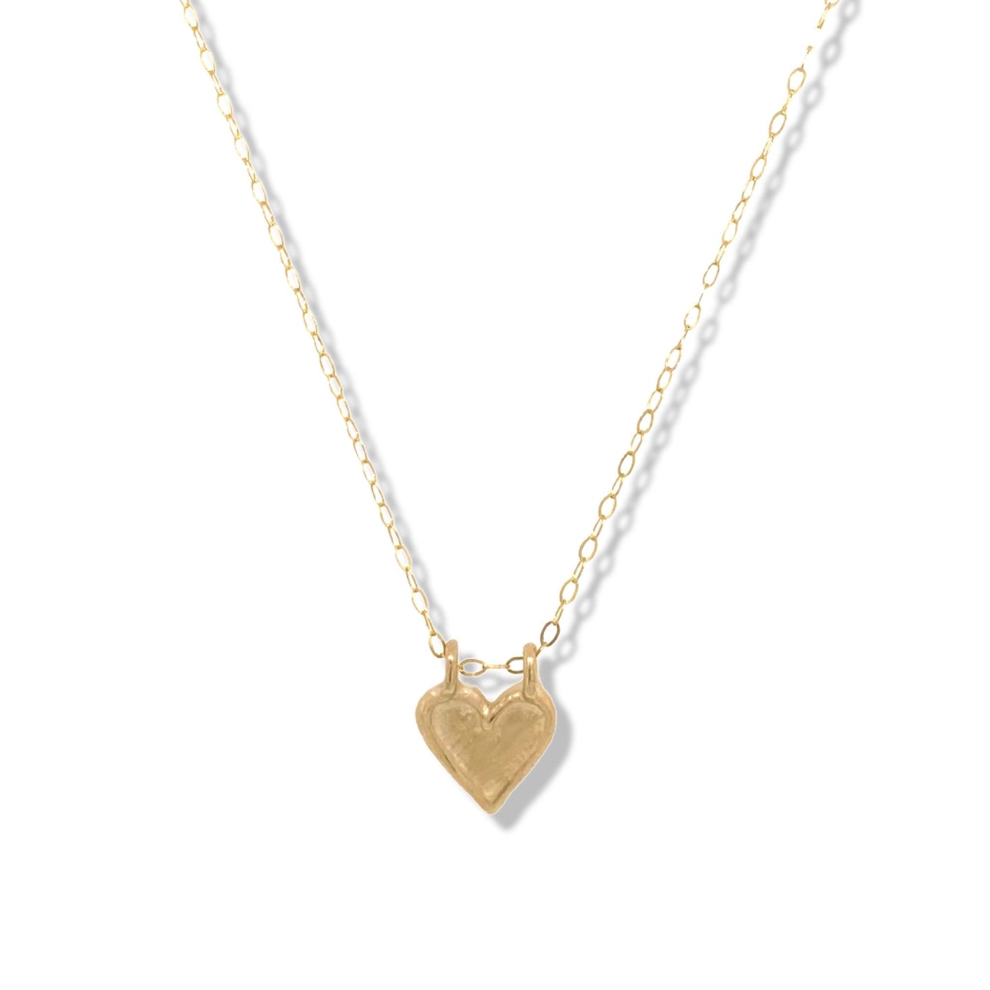 Mini Heart Charm Necklace in Gold | Nalu | Nantucket