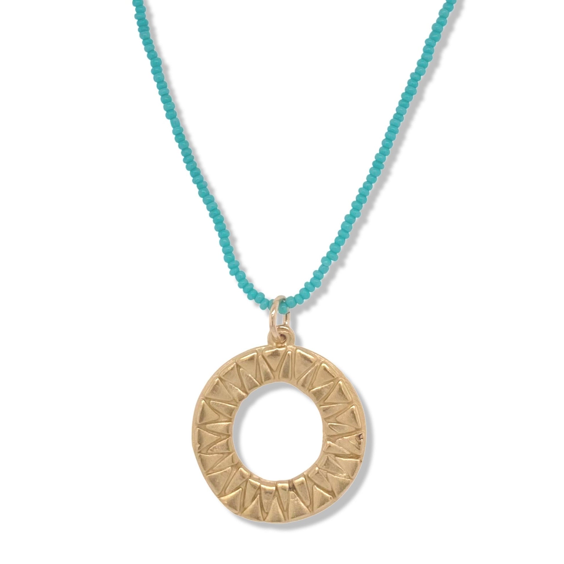 TRIBAL LOOP NECKLACE IN TURQUOISE BY NALU | NANTUCKET